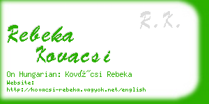 rebeka kovacsi business card